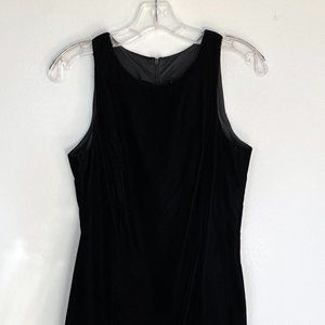 Black velvet sleeveless tunic
